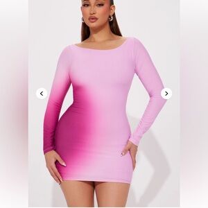 Fashion Nova Pink Ombre Dress